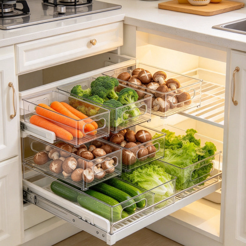 Plastic Food Storage Container - Set of Containers and Lids