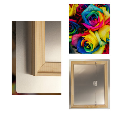 Roses arc-en-ciel — Portrait en métal
