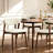 Modern Upholstered Dining Chair, Solid Wood Kitchen Chairs with Padded Seat and Back for Dining Room, Comfortable Design in Beige-1143643993