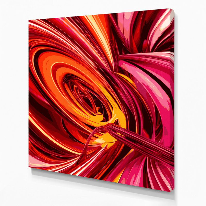 Art numérique sur toile, abstraction numérique 13, H 12 po x l 12 po