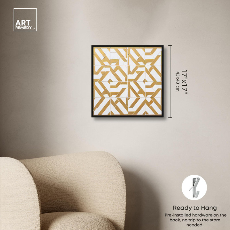 Marble circuitry, reproduction d'art sur toile par Art Remedy, H 16 po x l 16 po, Structure noire