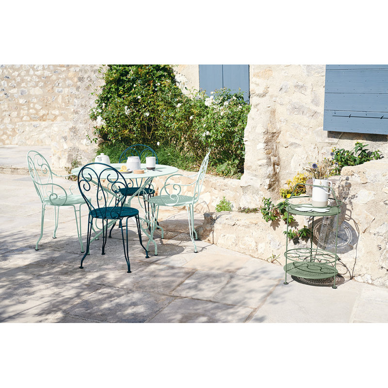 Guinguette Round Outdoor Side Table , 16'' in. W 16'' in. D, Cactus