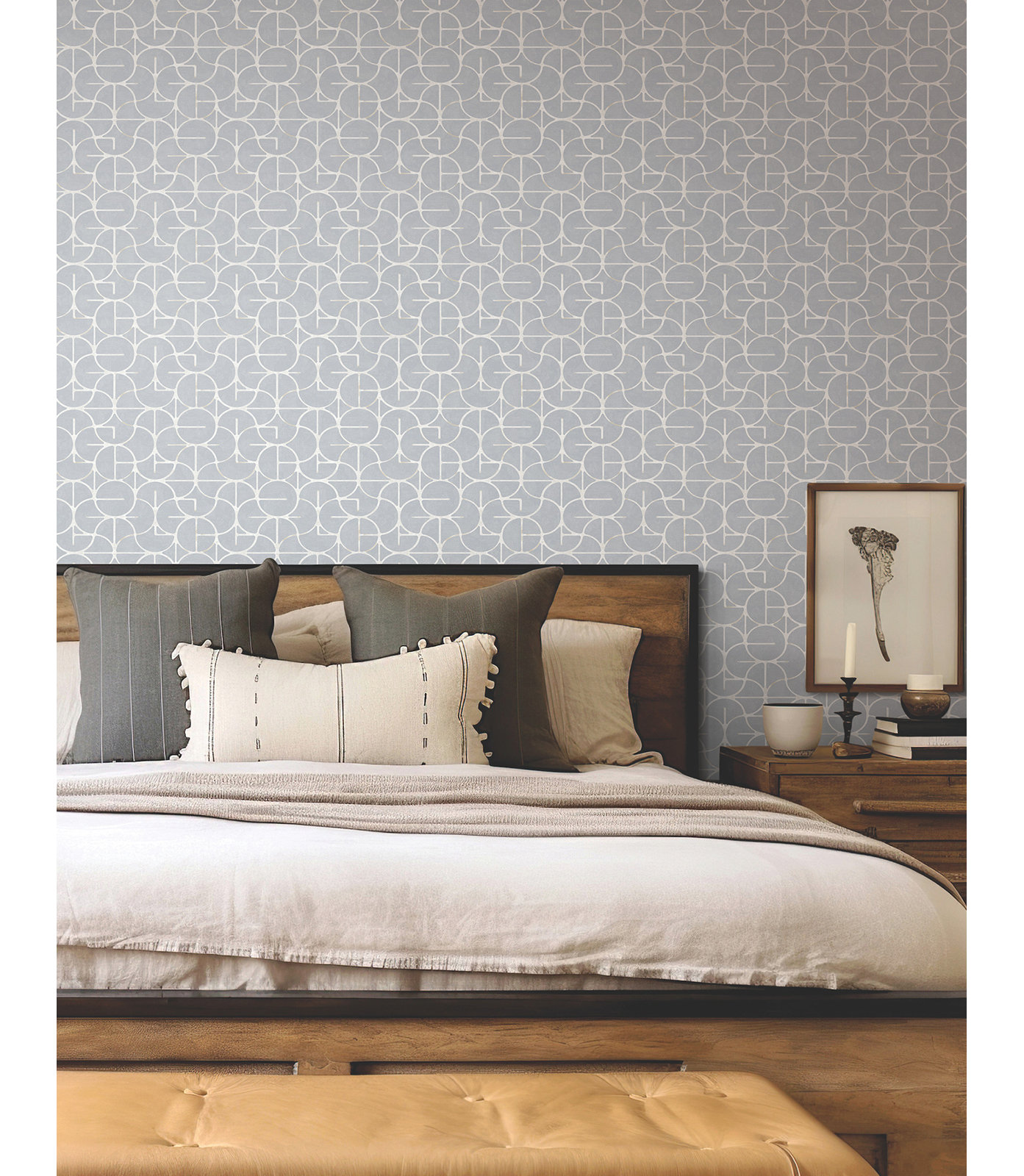 Teddy Wallpaper Double Roll, Chambray
