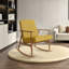 Chaise berçante décontractée en bois massif