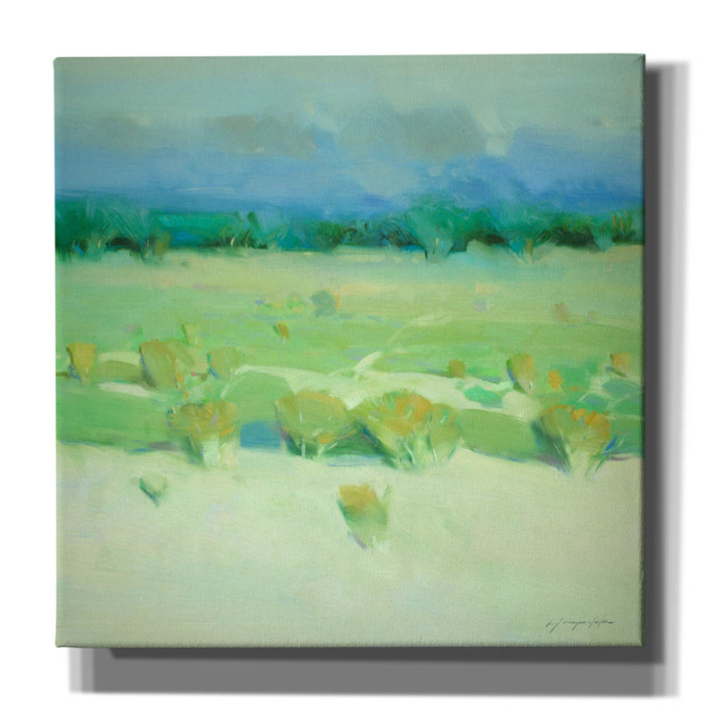 Toile épique «Hill» par Vahe Yeremyan, 18 po x 18 po, H 37 po x l 37 po x P 1,5 po