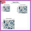 Tapisserie murale motif floral bleu gris-150559010