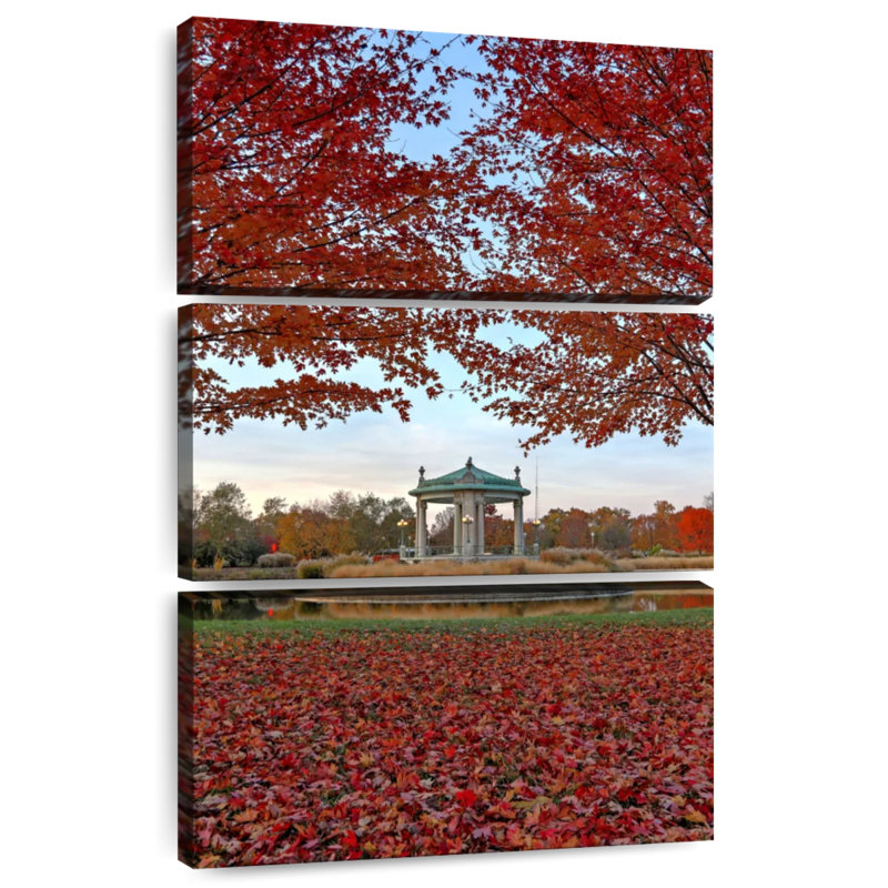 Alvord Forest Park Red Autumn, 38" H x 24" W