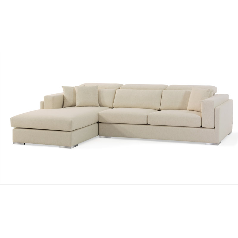 Hollywood Sectional Sofa, Cream, Left Hand Facing