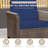 5 Pieces Wicker Outdoor Conversation Set with PE Rattan Sofa, Chairs & Ottomans-1847912740