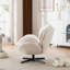 Fauteuil d'appoint pivotant rembourré et capitonné-969980317