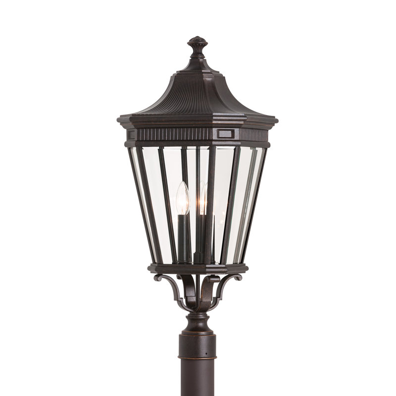 Cotswold Lane Large Post Lantern from Generation Lighting , Grecian Bronze, Incandescent, 27.5" H x 12" W