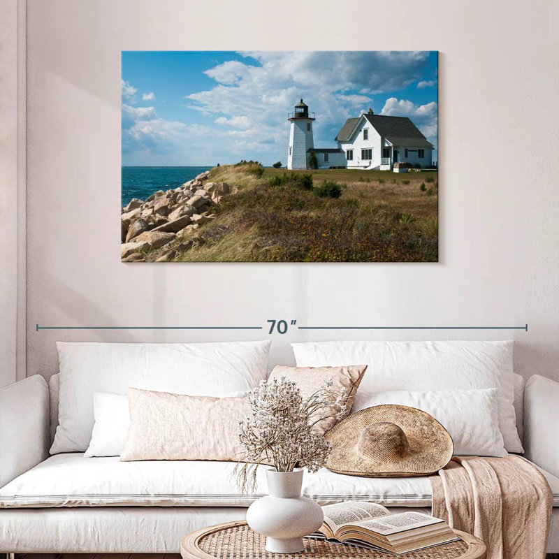 Aletra Coastal Cape Cod Lighthouse, 30" H x 45" W
