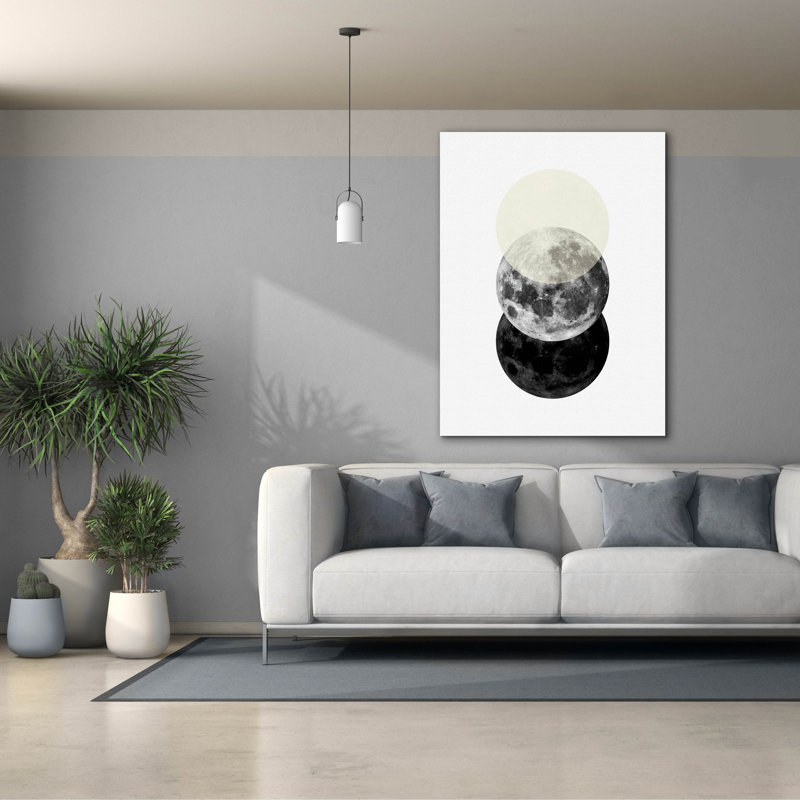 «Black Beige No. 3» par Brandon Wong, art mural sur toile, H 54 po x l 40 po x P 1,5 po