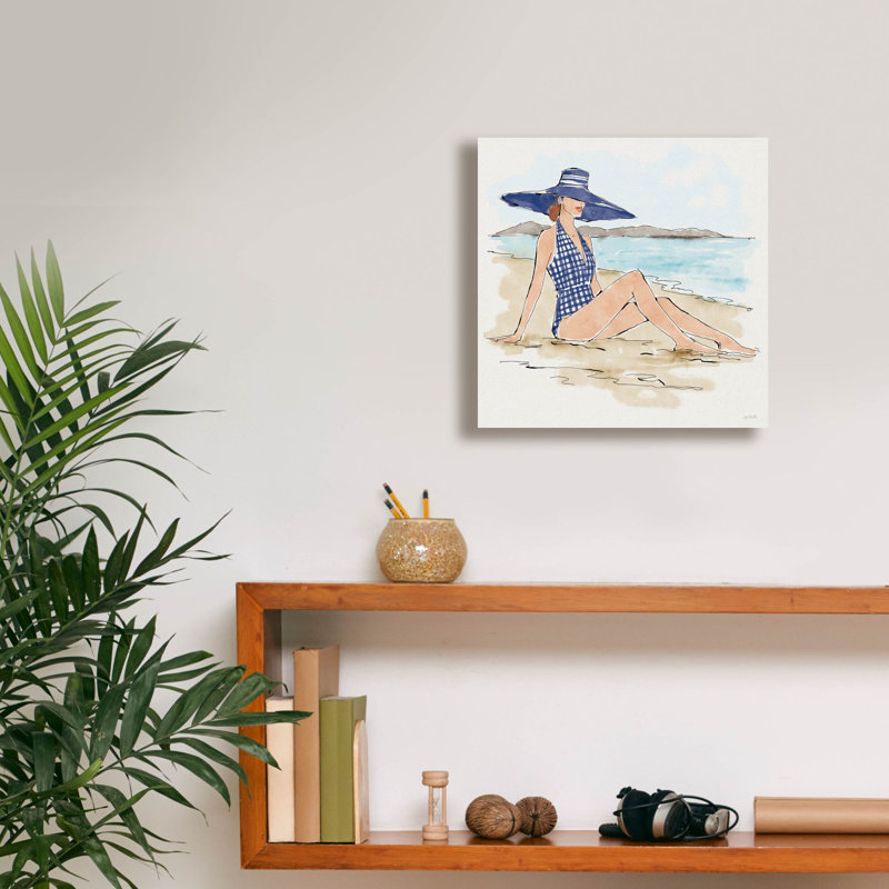 «Bathing Beauties 1» par Anne Tavoletti, art mural sur toile, H 12 po x l 12 po x P 0,75 po