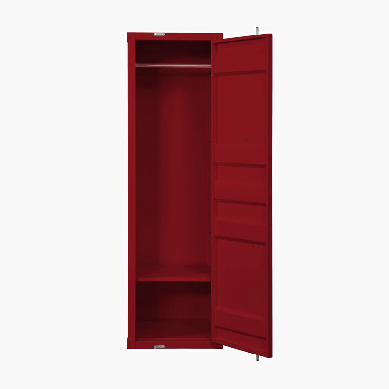 Armoire / garde-robe rectangulaire avec porte Cargo, Rouge, 90 po H x 20 po L x 22 po P