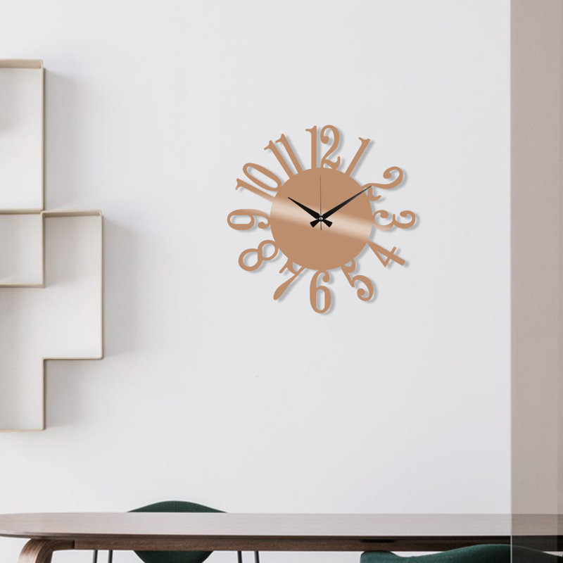 Admiranda Metal Wall Clock, Copper