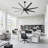 100 Inch 8 Blades Ceiling Fans With No Lights, Indoor/outdoor Black Ceiling Fan With Remote Control, Reversible Dc Motor,ceiling Fan For Bedroom, Patio, Black-122496494