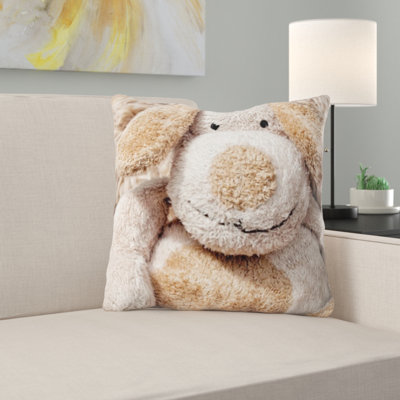 Fabric Dog Throw Pillow