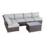 4-Person Outdoor Wicker Seating Set with Cushions – Fully Assembled