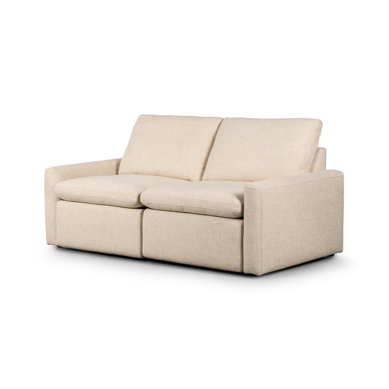 Tillery 78" Upholstered Power Reclining Loveseat, Antigo Natural Performance Weave