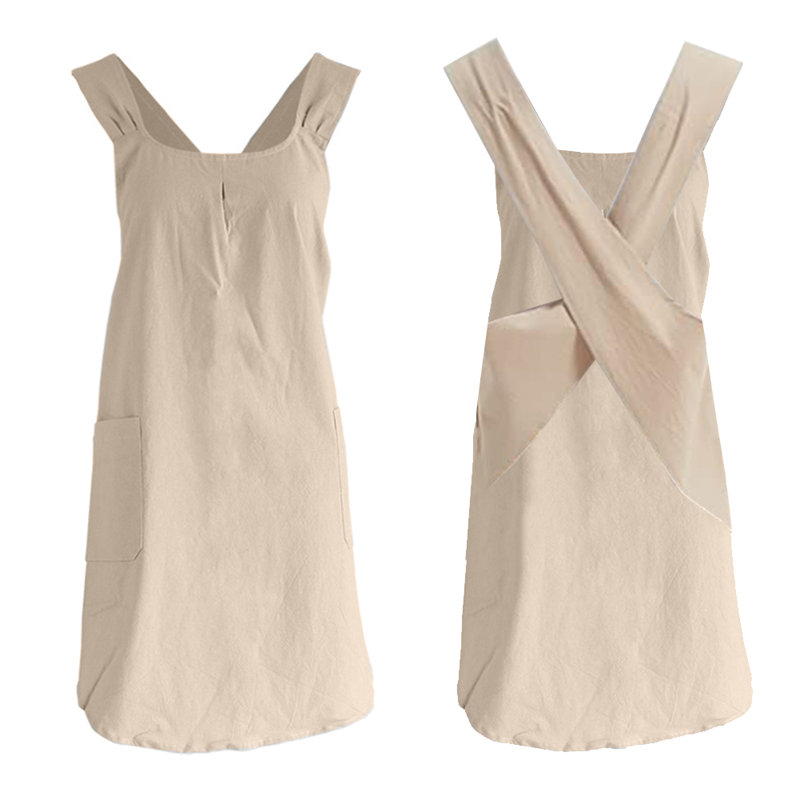 Solid Colour Apron Sets, Beige