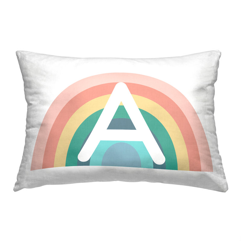 Coussin Rainbow Initiale, A