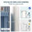 Kostka Modern 2+4-Drawer Storage Dresser with Silver shell Metal Handles, Blue