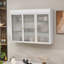 Armoire de rangement arquée à porte murale en verre avec conception unique de haut et de bas pour un rangement polyvalent-1476555857