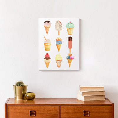 Art sur toile crème glacée