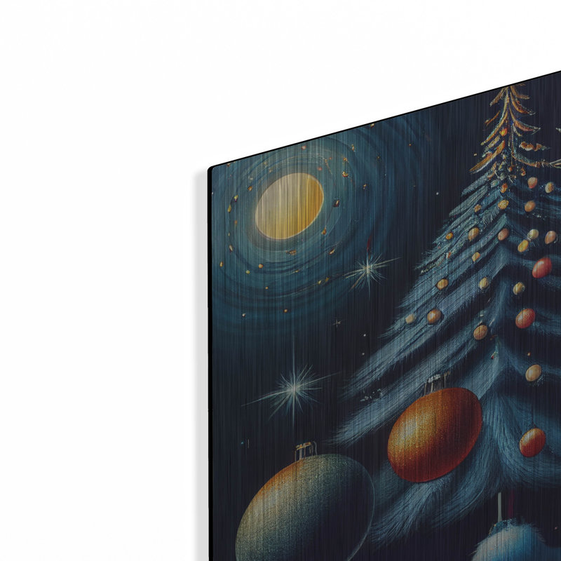 The Holiday Aisle® «Christmas Tree Collection 6» par Tanya Mavric, art mural en métal, H 12 po x l 12 po