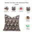Housses de coussin en lin pur à motif de Fab Fabine (Zicron, brun chocolat)-97419279