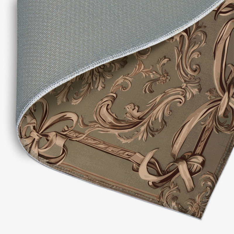 Tapis d'intérieur et d'extérieur brun français, Rectangulaire 2 pi x 3 pi