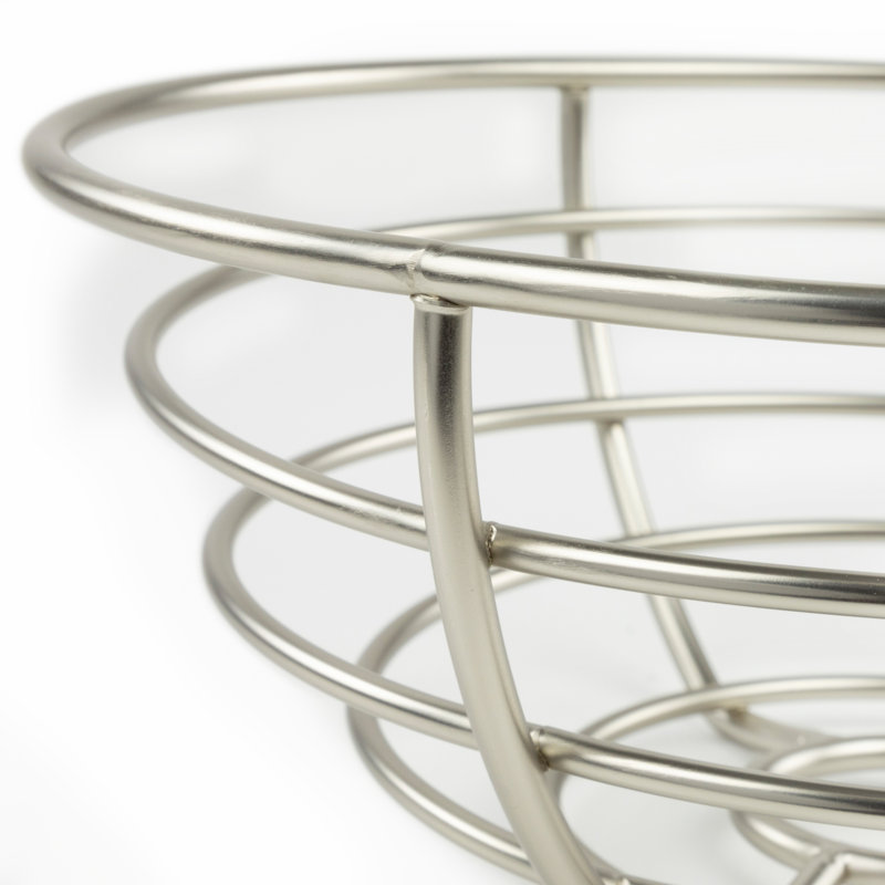 Panier à fruits Callen, Nickel satiné