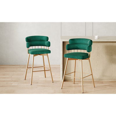 26 po, tabourets de bar pivotants de 180 po à hauteur de comptoir de 2 po, style moderne, siège baquet, support de 300 lb, matériau, assemblage facile, fonction, patins en plastique, hauteur des patins, pivotant, tabourets, 2,