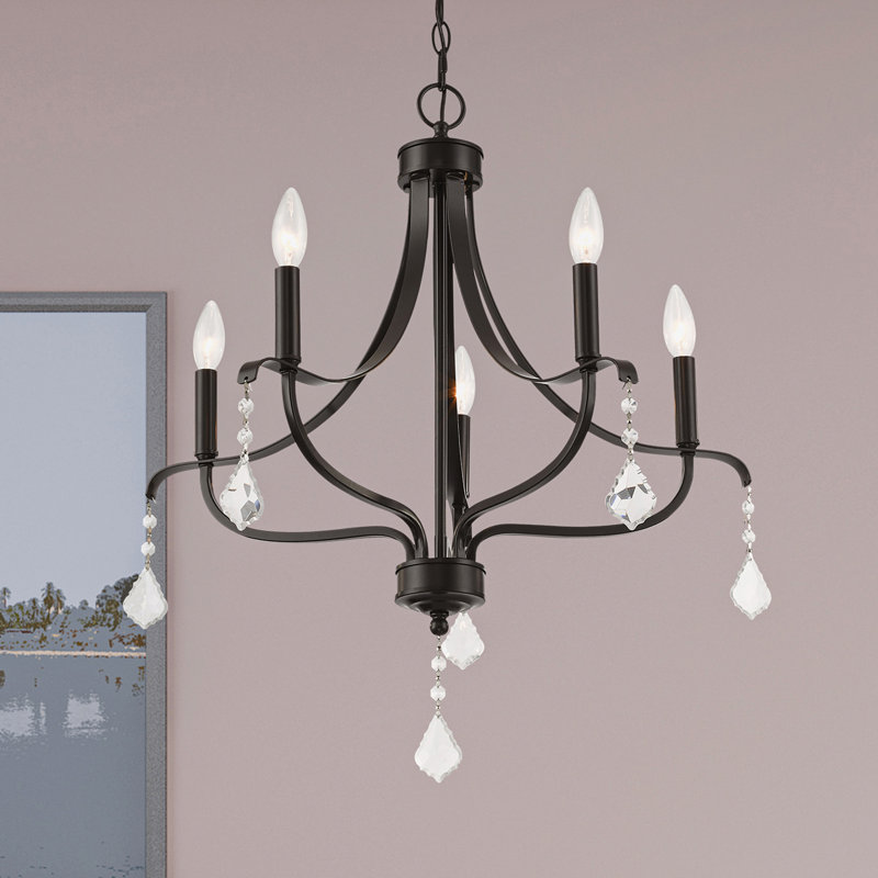 Lustre empire à 5 lumières Doggett, Bronze anglais