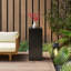 Table de bout carrée à colonnes carrées avec finition semblable au bois pour l'intérieur et l'extérieur-96129990-96129988