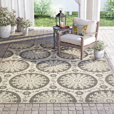 Tapis d'intérieur / extérieur gris Sebastian
