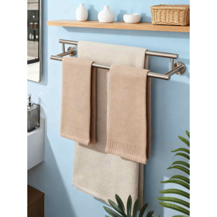 Double Towel Bar Stainless Steel Towel Rack For Bathroom Wall Mounted With Brushed And Finish Heavy Duty Towel Holder For Kitchen And Bath
