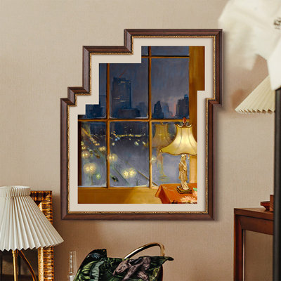 Art mural Mid-Century moderne sur toile irrégulière pour le salon