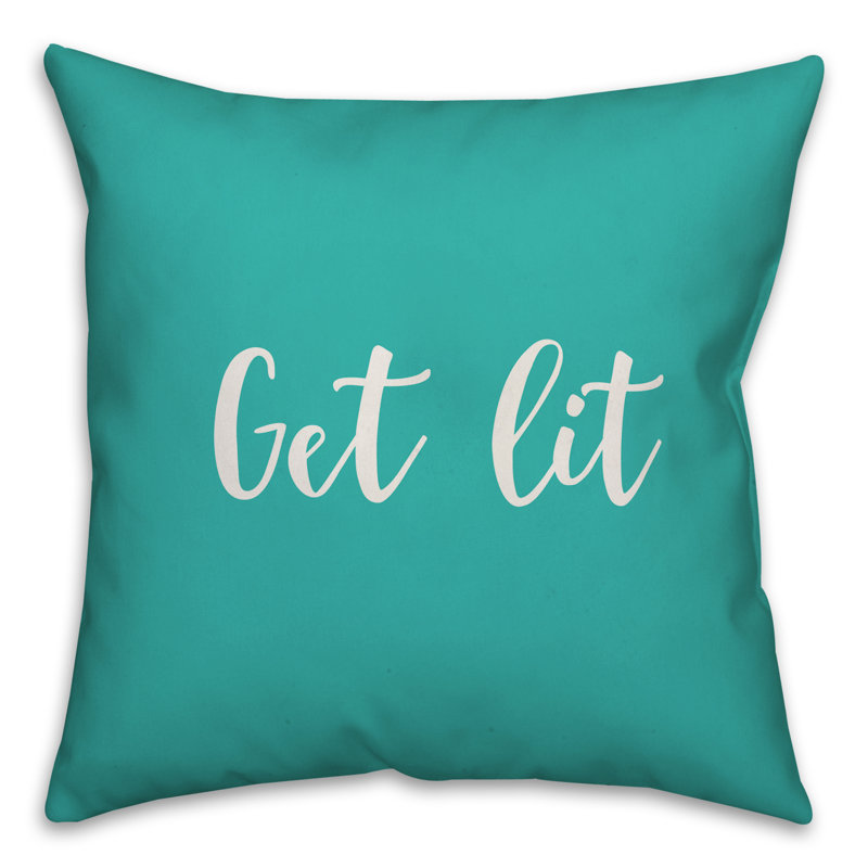  Coussin Get Lit, Bleu sarcelle, Housse de coussin