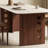 Simple retro rectangular dining table set-106735306