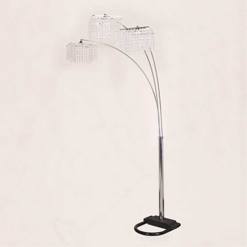 Lampe courbée de salon à arche de cristal de style moderne et luxueux 1Pc