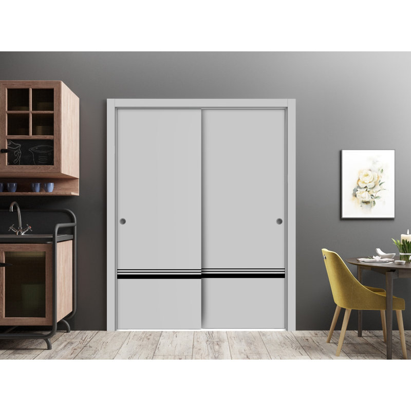 Finition en bois massif manufacturé, Gris mat, 36 po x 96 po