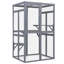 Maison pour chat en bois pour l'extérieur avec plateformes pour le plaisir et la résistance aux intempéries-865595409-865595438