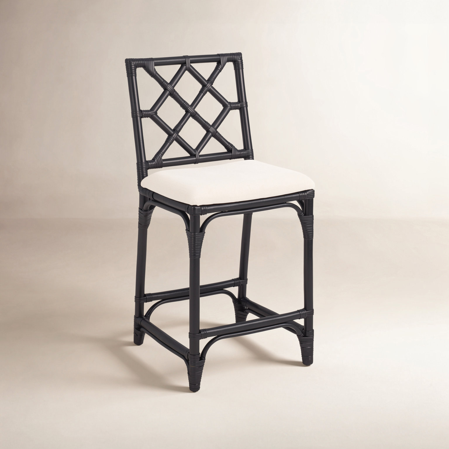 Bhumi Barstool with Cushion, Black