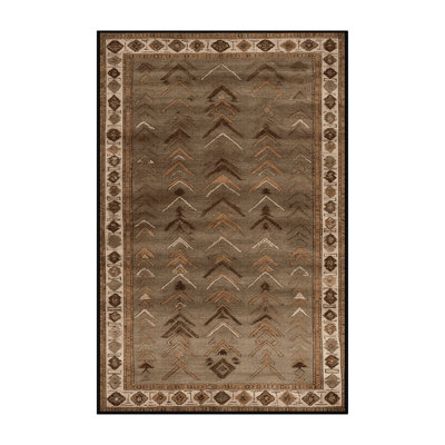 Tapis brun turc lavable à la machine