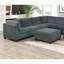 Repose-pieds modulaire contemporain avec revêtement en chenille-917634918