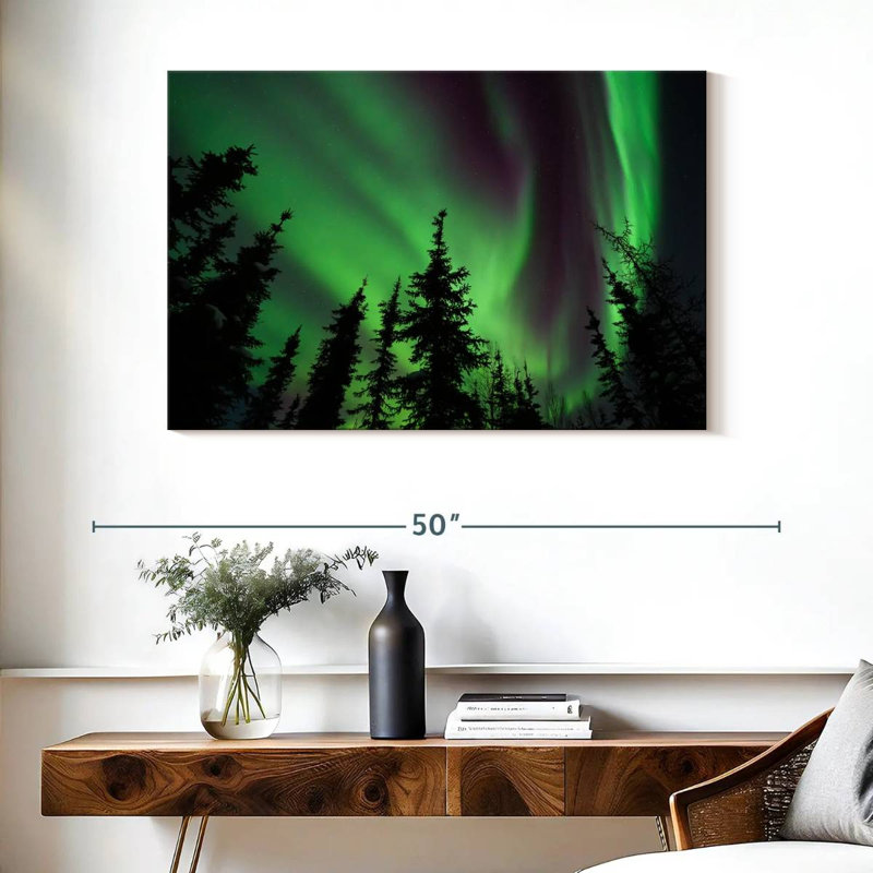 Alvord Fairbanks Aurora Borealis, H 26 po x l 39 po