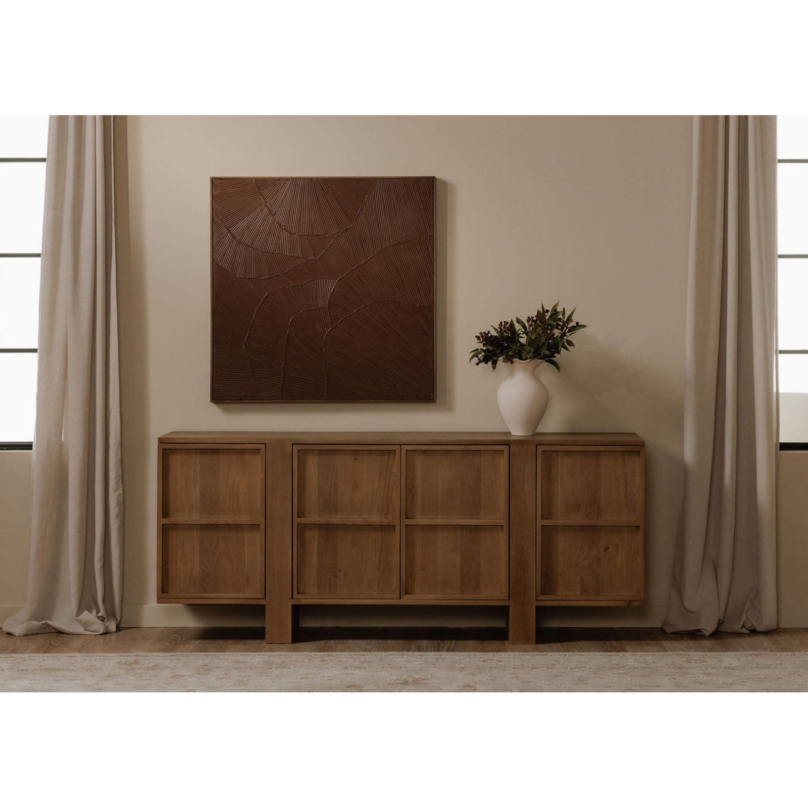Framed Painting, Maroon