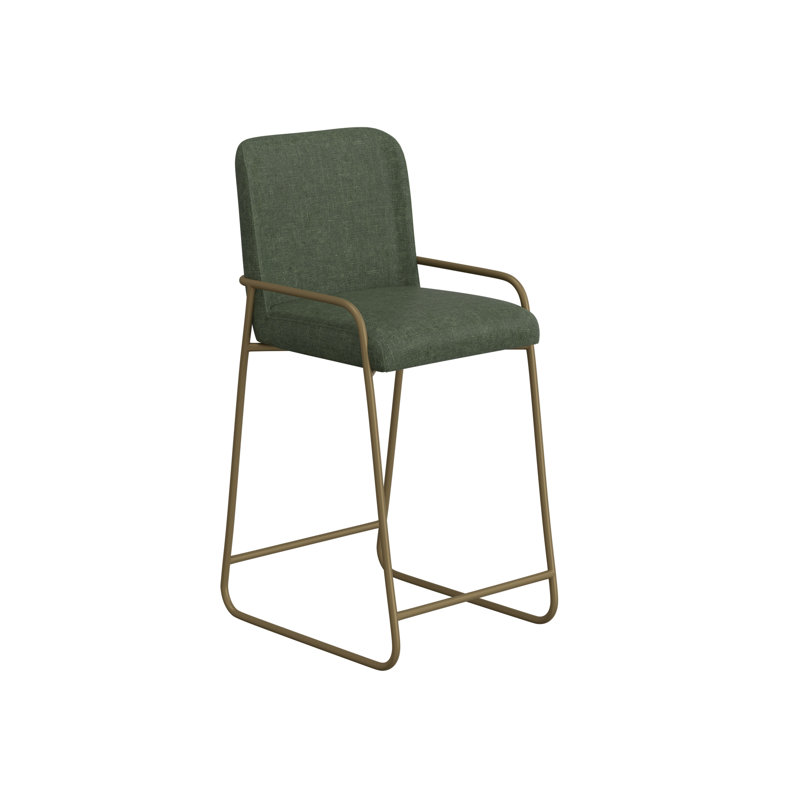 Tabouret de bar rembourré Rudy, Olive, Tabouret de bar (siège d'une hauteur de 30 po)